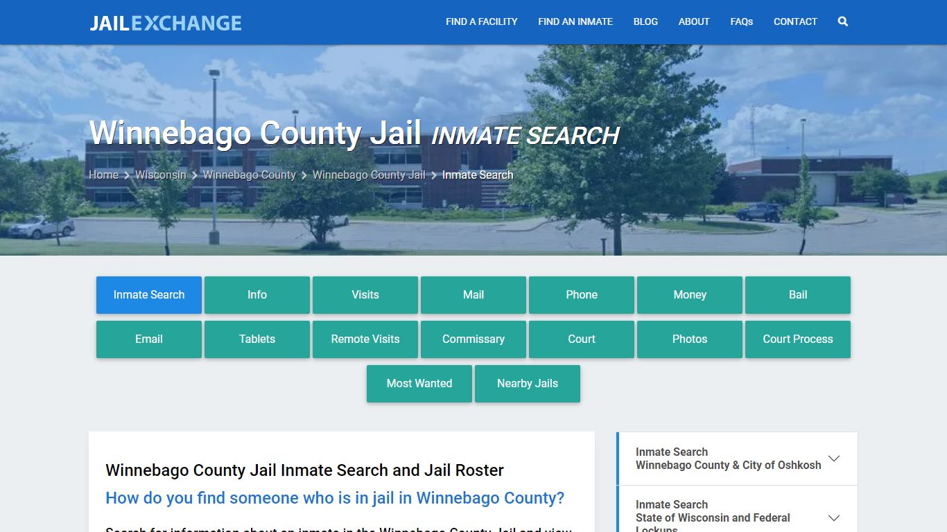 Winnebago County Jail Inmate Search - Jail Exchange