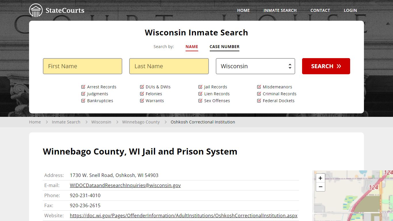Oshkosh Correctional Institution Inmate Records Search, Wisconsin ...